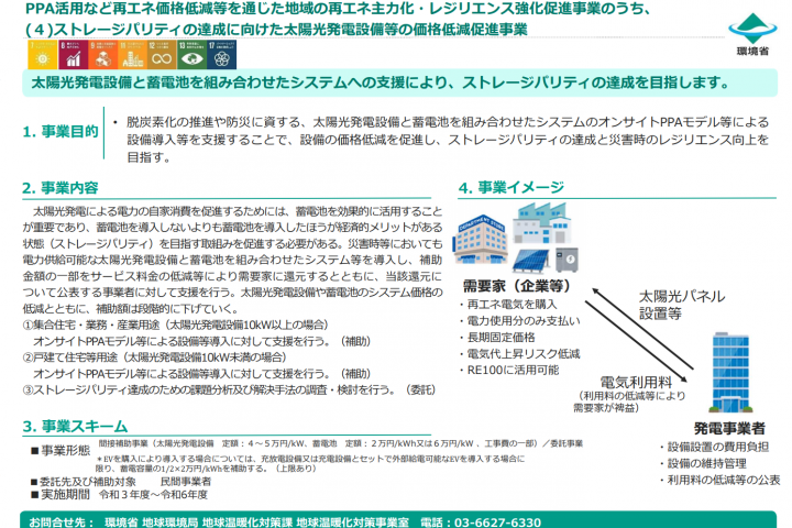 ストレージパリティ補助事業に採択されました！