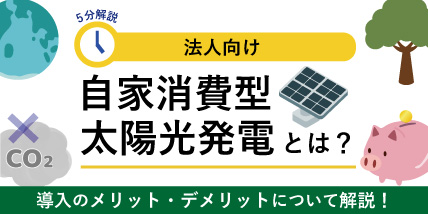 【5分解説】法人向け自家消費型太陽光発電とは？導入のメリット・デメリットについて解説！